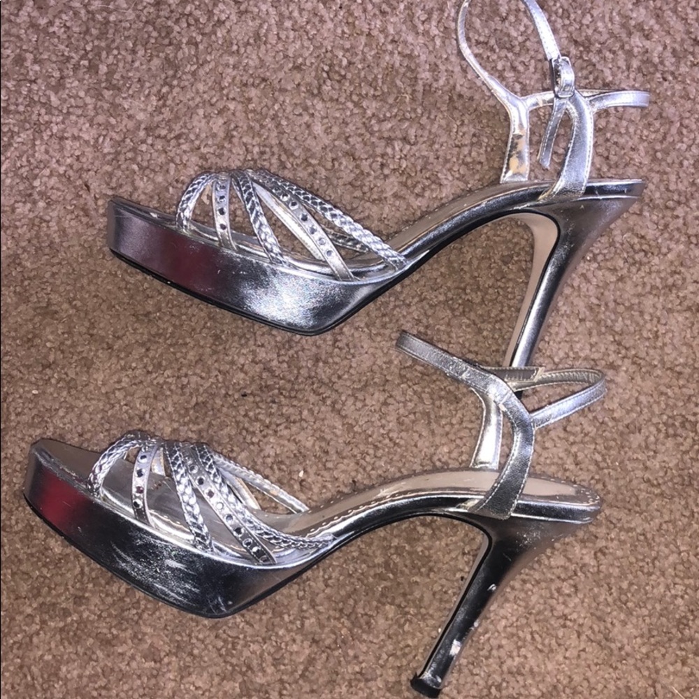 Silver Formal Shoes